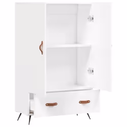 vidaXL Highboard Sideboard Cabinet Storage Cabinet Cupboard Engineered Wood - white - Additional view 4
