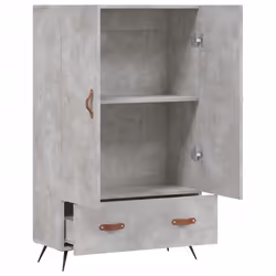 vidaXL Highboard Sideboard Cabinet Storage Cabinet Cupboard Engineered Wood - concrete grey - Additional view 4