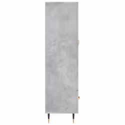 vidaXL Highboard Sideboard Cupboard Side Cabinet Smoked Oak Engineered Wood - concrete grey - Additional view 6