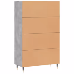 vidaXL Highboard Sideboard Cupboard Side Cabinet Smoked Oak Engineered Wood - concrete grey - Additional view 7