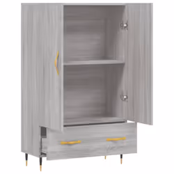 vidaXL Highboard Sideboard Cupboard Side Cabinet Smoked Oak Engineered Wood - grey sonoma - Additional view 4