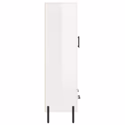 vidaXL Highboard Sideboard Cupboard Side Cabinet Grey Sonoma Engineered Wood - high gloss white - Additional view 6