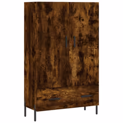vidaXL Highboard Sideboard Cupboard Side Cabinet Grey Sonoma Engineered Wood - smoked oak