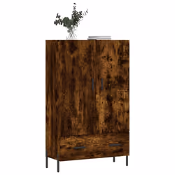 vidaXL Highboard Sideboard Cupboard Side Cabinet Grey Sonoma Engineered Wood - smoked oak