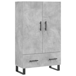 vidaXL Highboard Sideboard Storage Cabinet Side Cabinet White Engineered Wood - concrete grey