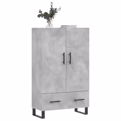 vidaXL Highboard Sideboard Storage Cabinet Side Cabinet White Engineered Wood - concrete grey