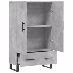 vidaXL Highboard Sideboard Storage Cabinet Side Cabinet White Engineered Wood - concrete grey - Additional view 4