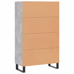 vidaXL Highboard Sideboard Storage Cabinet Side Cabinet White Engineered Wood - concrete grey - Additional view 7