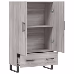 vidaXL Highboard Sideboard Storage Cabinet Side Cabinet White Engineered Wood - grey sonoma - Additional view 4