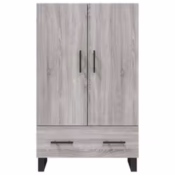 vidaXL Highboard Sideboard Storage Cabinet Side Cabinet White Engineered Wood - grey sonoma - Additional view 5
