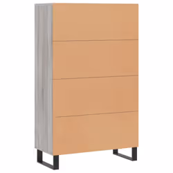 vidaXL Highboard Sideboard Storage Cabinet Side Cabinet White Engineered Wood - grey sonoma - Additional view 7