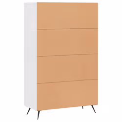 vidaXL Highboard Sideboard Storage Cabinet Side Cabinet Black Engineered Wood - white - Additional view 7