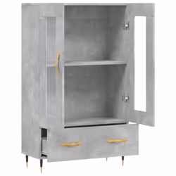 vidaXL Highboard Sideboard Cupboard Side Cabinet Sonoma Oak Engineered Wood - concrete grey - Additional view 4
