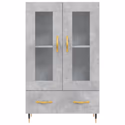vidaXL Highboard Sideboard Cupboard Side Cabinet Sonoma Oak Engineered Wood - concrete grey - Additional view 5