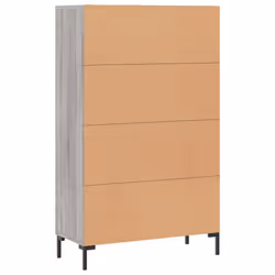 vidaXL Highboard Sideboard Storage Cabinet Side Cabinet Black Engineered Wood - grey sonoma - Additional view 7