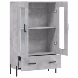vidaXL Highboard Sideboard Storage Cabinet Side Cabinet White Engineered Wood - concrete grey - Additional view 4