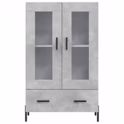vidaXL Highboard Sideboard Storage Cabinet Side Cabinet White Engineered Wood - concrete grey - Additional view 5
