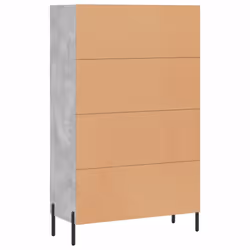 vidaXL Highboard Sideboard Storage Cabinet Side Cabinet White Engineered Wood - concrete grey - Additional view 7