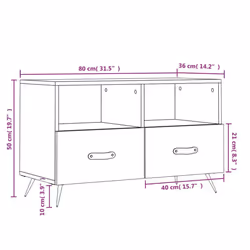 vidaXL TV Cabinet TV Unit Media Cabinet TV Stand Grey Sonoma Engineered Wood