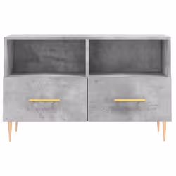 vidaXL TV Cabinet TV Unit Sideboard TV Stand High Gloss White Engineered Wood - concrete grey - Additional view 4