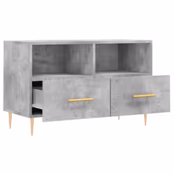 vidaXL TV Cabinet TV Unit Sideboard TV Stand High Gloss White Engineered Wood - concrete grey - Additional view 5