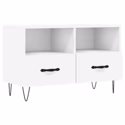 vidaXL TV Cabinet TV Unit Sideboard Media Unit TV Stand White Engineered Wood