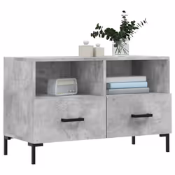 vidaXL TV Cabinet TV Unit Sideboard Media Unit TV Stand White Engineered Wood - concrete grey - Additional view 2