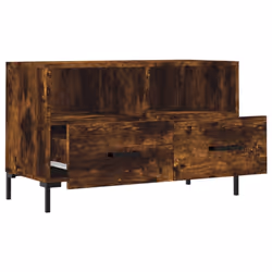 vidaXL TV Cabinet TV Unit Sideboard TV Stand High Gloss White Engineered Wood - smoked oak - Additional view 5