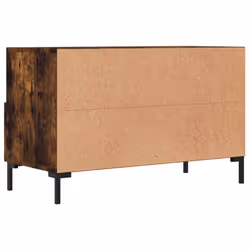 vidaXL TV Cabinet TV Unit Sideboard TV Stand High Gloss White Engineered Wood - smoked oak - Additional view 7