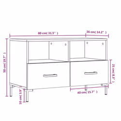 vidaXL TV Cabinet TV Unit Media Cabinet TV Stand Grey Sonoma Engineered Wood