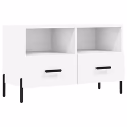 vidaXL TV Cabinet TV Unit Sideboard Media Unit TV Stand White Engineered Wood