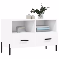 vidaXL TV Cabinet TV Unit Sideboard Media Unit TV Stand White Engineered Wood
