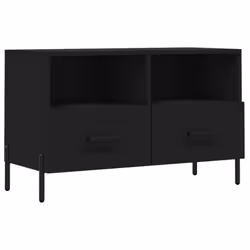 vidaXL TV Cabinet TV Unit Sideboard Media Unit TV Stand Black Engineered Wood