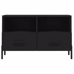vidaXL TV Cabinet TV Unit Sideboard Media Unit TV Stand Black Engineered Wood - Additional view 4