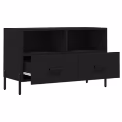 vidaXL TV Cabinet TV Unit Sideboard Media Unit TV Stand Black Engineered Wood - Additional view 5