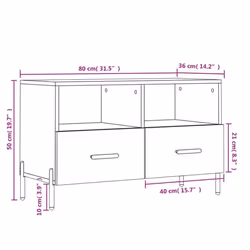 vidaXL TV Cabinet TV Unit Media Cabinet TV Stand Grey Sonoma Engineered Wood