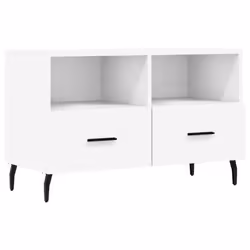 vidaXL TV Cabinet TV Unit Sideboard Media Unit TV Stand White Engineered Wood