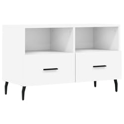 vidaXL TV Cabinet TV Unit Sideboard Media Unit TV Stand White Engineered Wood