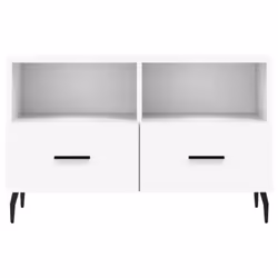 vidaXL TV Cabinet TV Unit Sideboard Media Unit TV Stand White Engineered Wood - Additional view 4