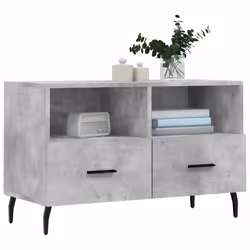 vidaXL TV Cabinet TV Unit Media Cabinet TV Stand Concrete Grey Engineered Wood