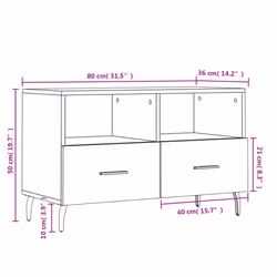 vidaXL TV Cabinet TV Unit Media Cabinet TV Stand Grey Sonoma Engineered Wood