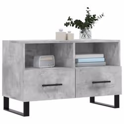 vidaXL TV Cabinet TV Unit Media Cabinet TV Stand Concrete Grey Engineered Wood