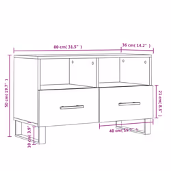 vidaXL TV Cabinet TV Unit Media Cabinet TV Stand Concrete Grey Engineered Wood