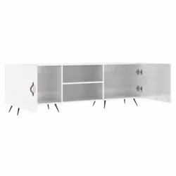 vidaXL TV Cabinet TV Unit Sideboard Media Console Smoked Oak Engineered Wood - high gloss white - Additional view 5