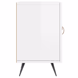 vidaXL TV Cabinet TV Unit Sideboard Media Console Smoked Oak Engineered Wood - high gloss white - Additional view 6