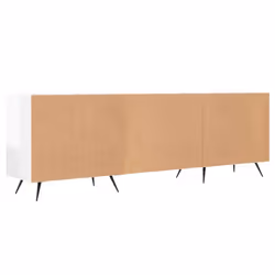 vidaXL TV Cabinet TV Unit Sideboard Media Console Smoked Oak Engineered Wood - high gloss white - Additional view 7