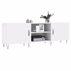 vidaXL TV Cabinet TV Console Sideboard Media Console White Engineered Wood - white