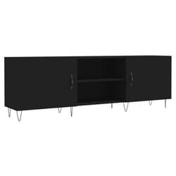 vidaXL TV Cabinet TV Console Sideboard Media Console White Engineered Wood - black