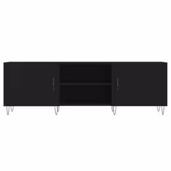 vidaXL TV Cabinet TV Console Sideboard Media Console White Engineered Wood - black - Additional view 4