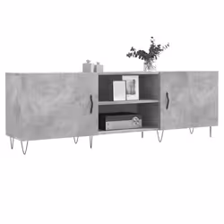 vidaXL TV Cabinet TV Console Sideboard Media Console White Engineered Wood - concrete grey - Additional view 2
